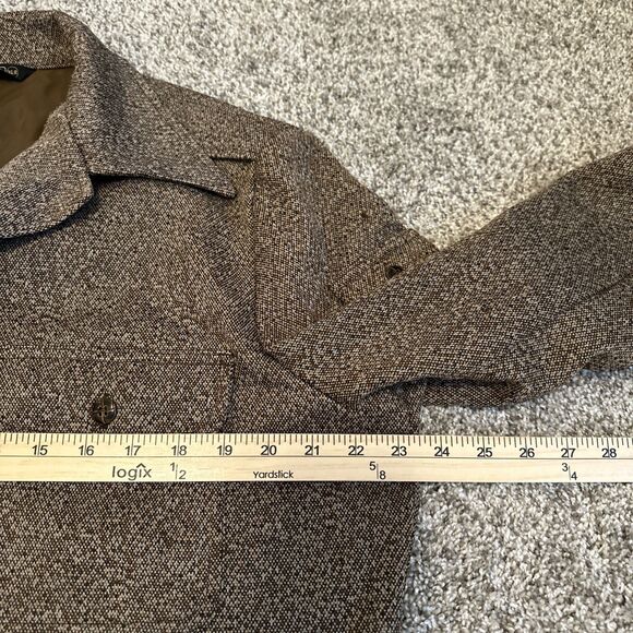 Vintage 70s Lee Tweed Brown Button Up Shirt Men's Size XL Black Tab Made in USA - Picture 8 of 10